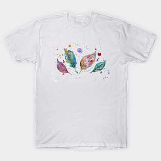 Abstract leaves with all colors T-Shirt